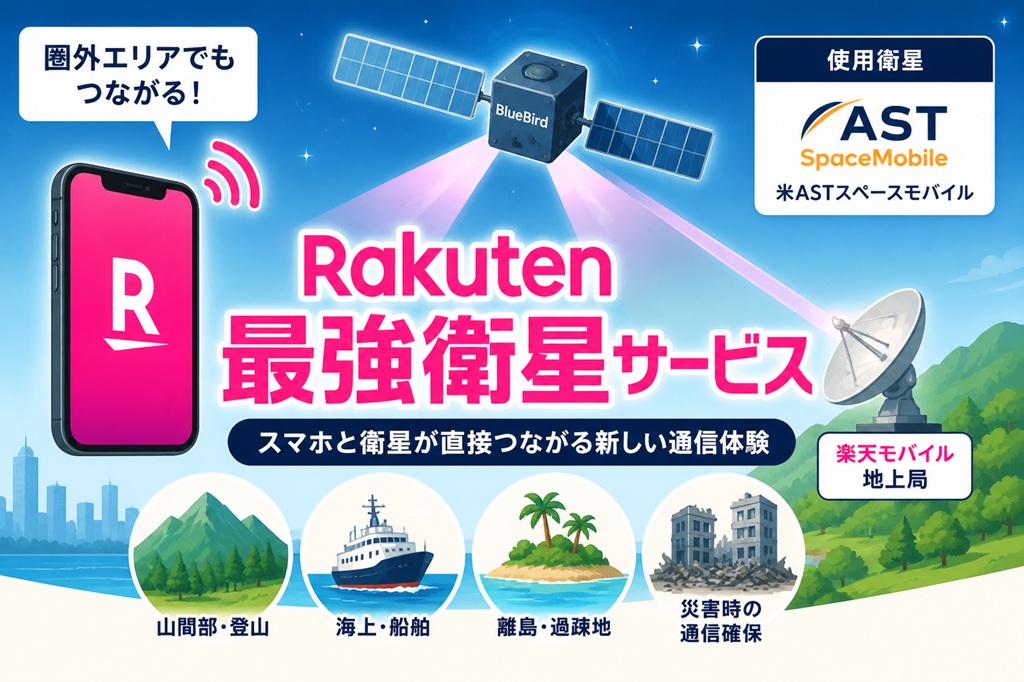 楽天モバイルの衛星通信はいつから?料金・機種・他社との比較を解説【2026年最新】